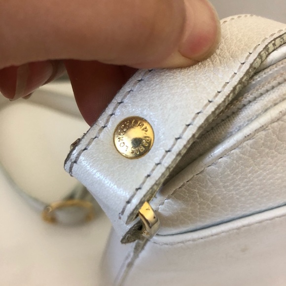⛔️SOLD⛔️Vintage Longchamp White Leather Crossbody - Picture 11 of 16